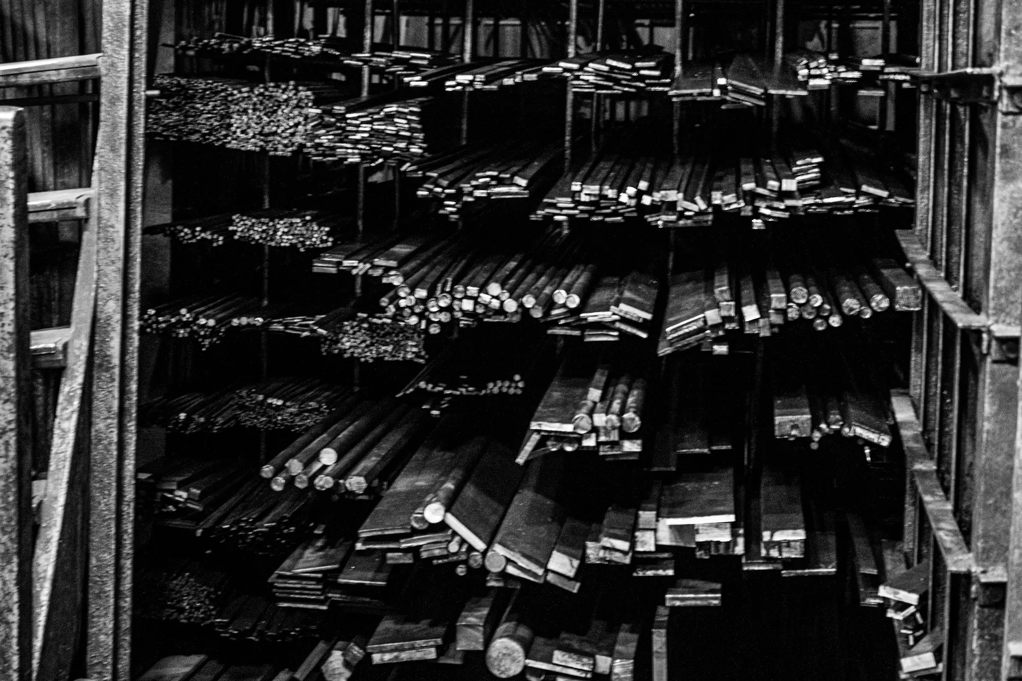 Flat bar, stacked and sorted