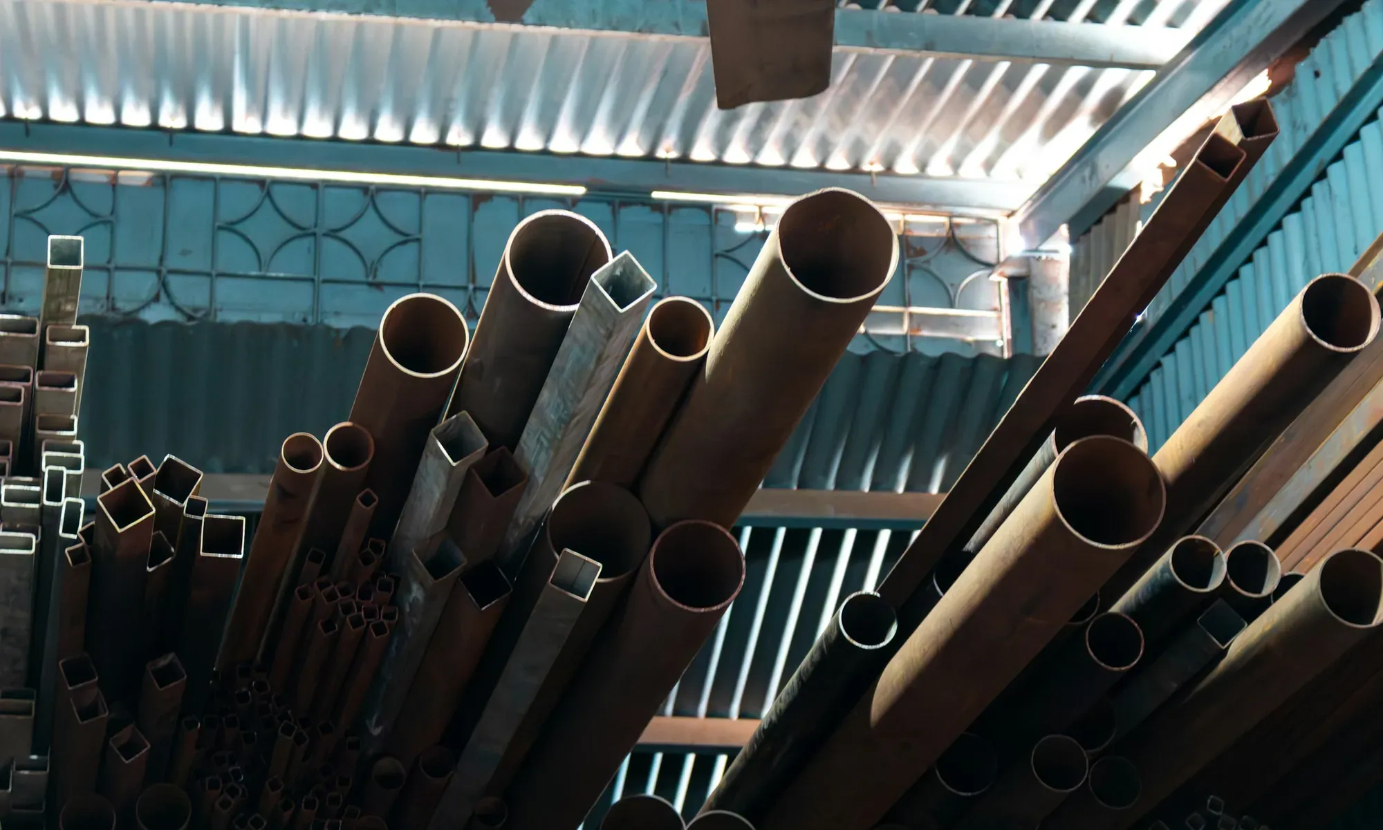 Round tube in the racks